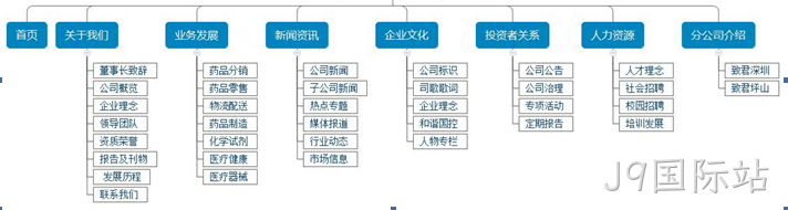 医药公司网站栏目架构